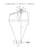 REGULATING DEVICE FOR THE LOWER DISCHARGE OPENING OF A LIVESTOCK FEED TROUGH diagram and image