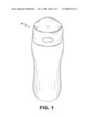 BUTTON ACTUATED SPILL-PROOF LID FOR TRAVEL MUG diagram and image