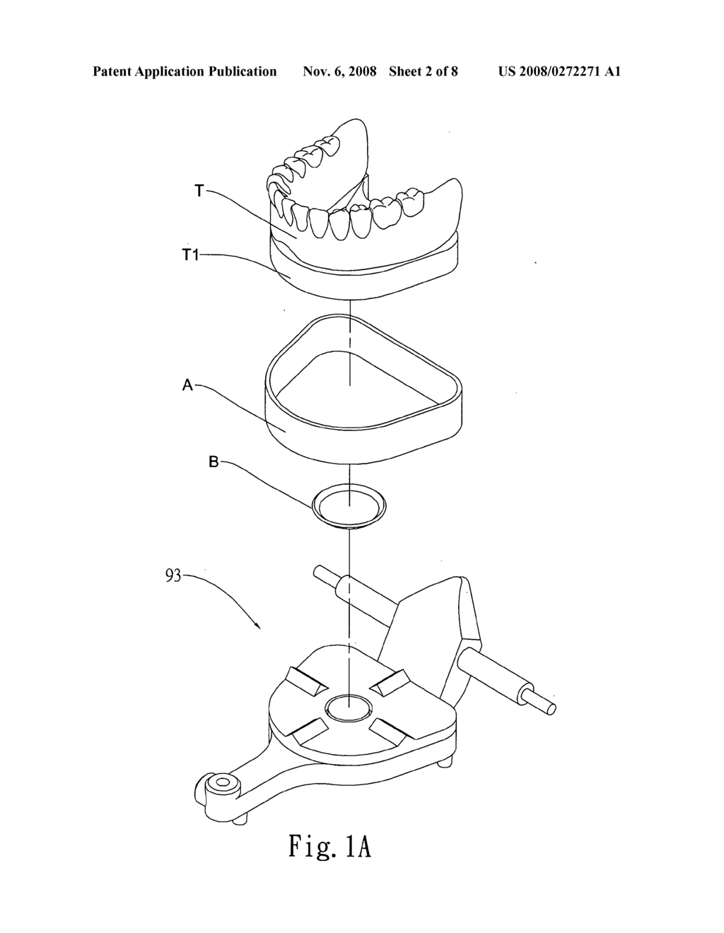 Tooth mold retaining frame - diagram, schematic, and image 03