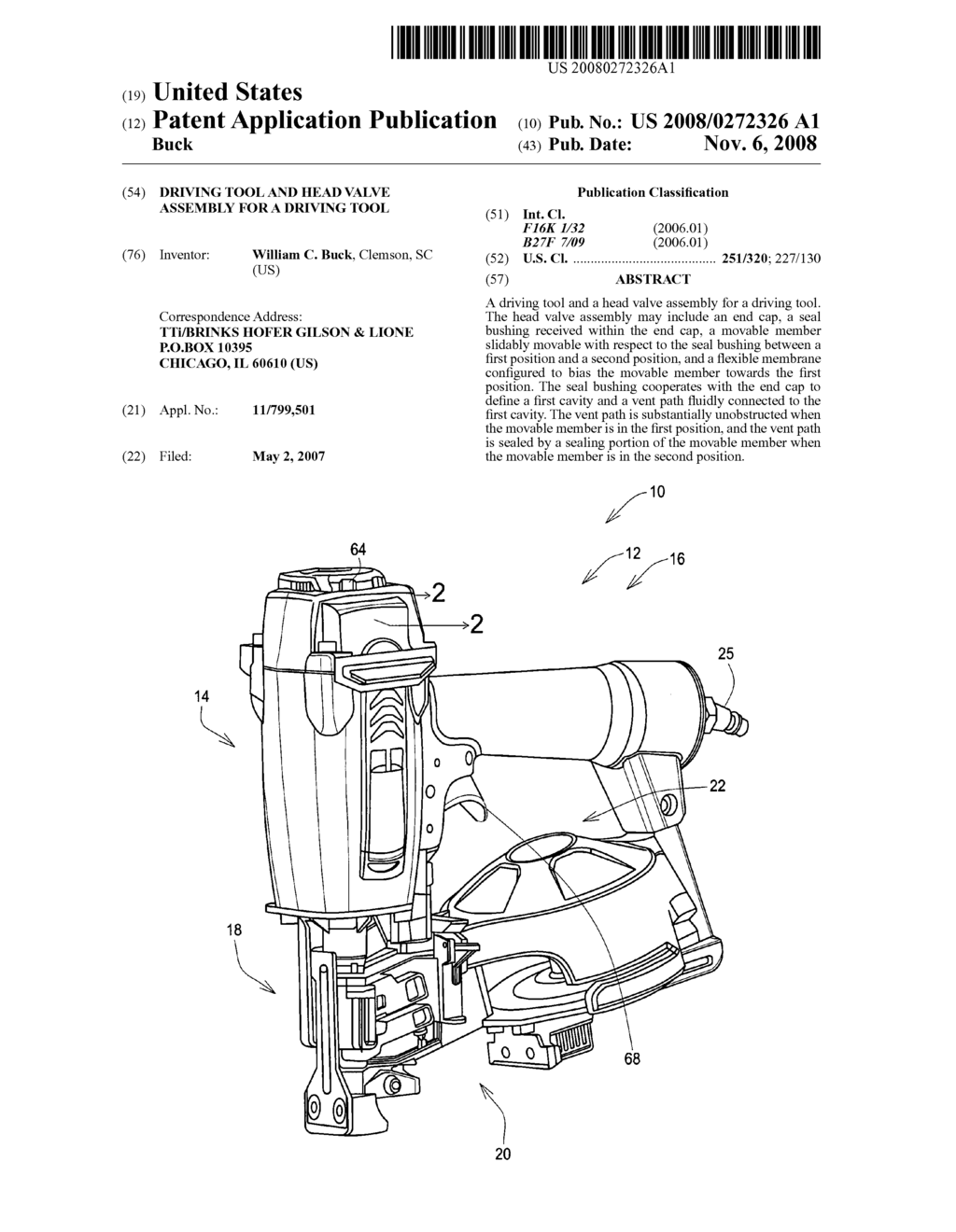 Driving tool and head valve assembly for a driving tool - diagram, schematic, and image 01