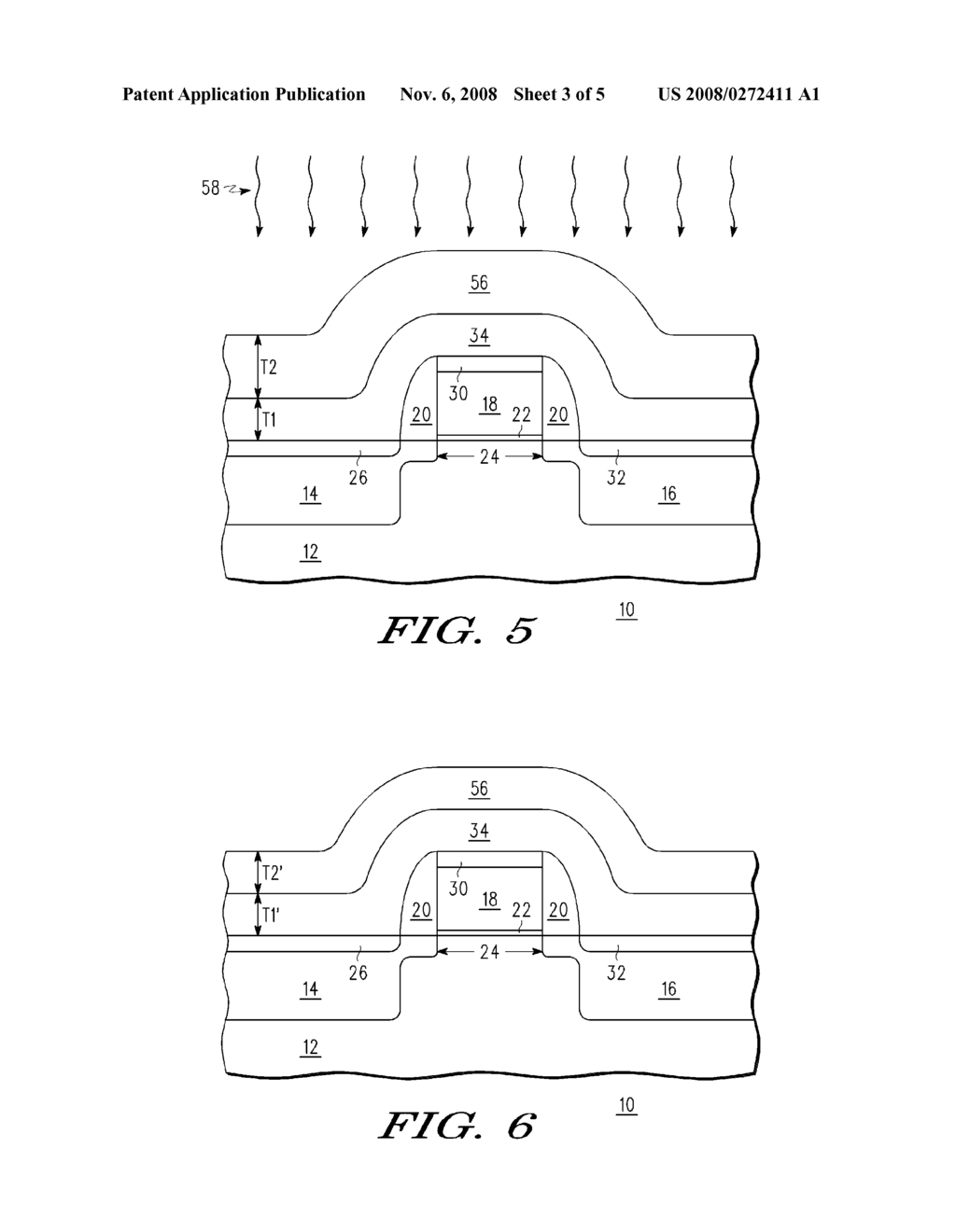 SEMICONDUCTOR DEVICE WITH MULTIPLE TENSILE STRESSOR LAYERS AND METHOD - diagram, schematic, and image 04