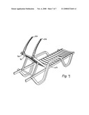 Recreational chair shade system diagram and image