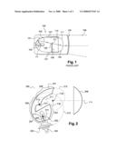 OPTICAL MODULE FOR AN ELLIPTICAL LIGHTING DEVICE ADAPTED TO A GIVEN VOLUME FOR A MOTOR VEHICLE diagram and image