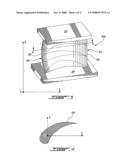 HP turbine vane airfoil profile diagram and image