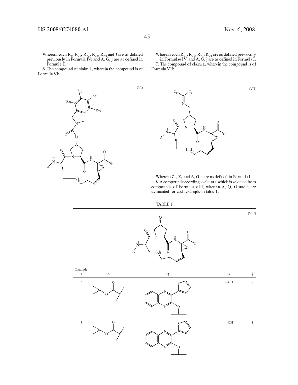 AZA-PEPTIDE MACROCYCLIC HEPATITIS C SERINE PROTEASE INHIBITORS - diagram, schematic, and image 45