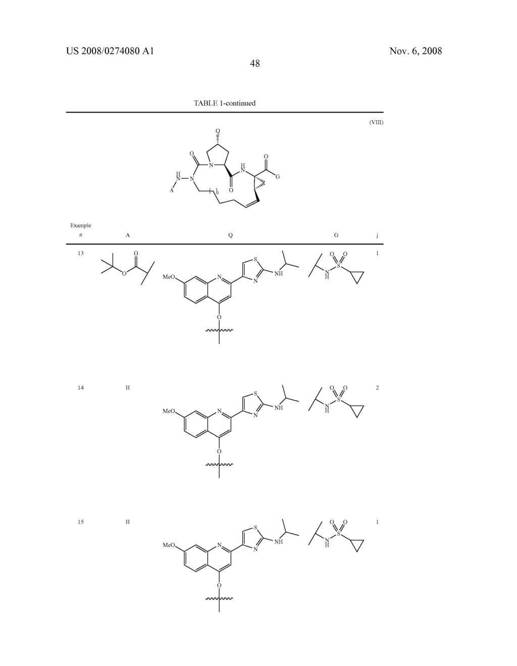 AZA-PEPTIDE MACROCYCLIC HEPATITIS C SERINE PROTEASE INHIBITORS - diagram, schematic, and image 48