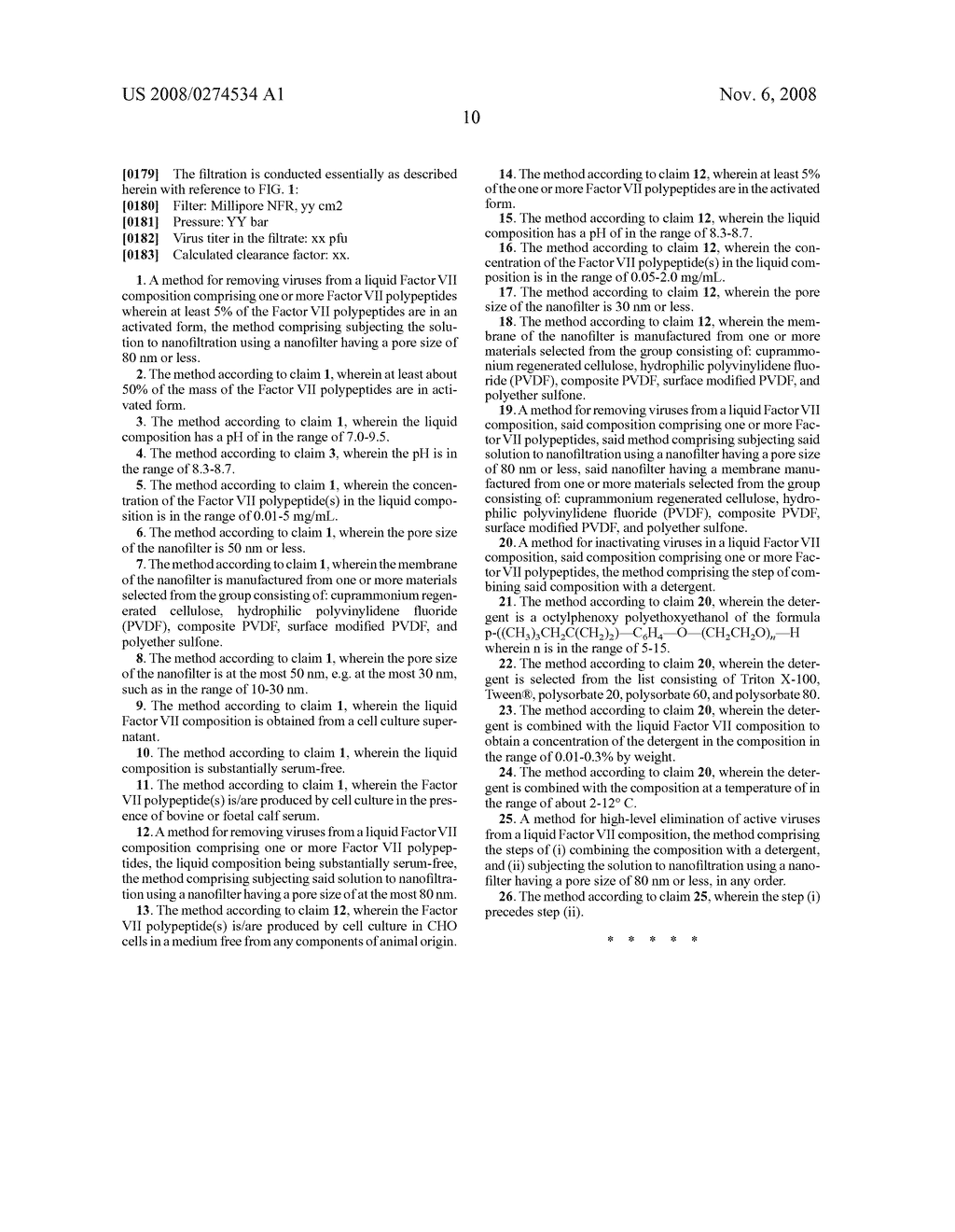 Virus Filtration of Liquid Factor VII Compositions - diagram, schematic, and image 12