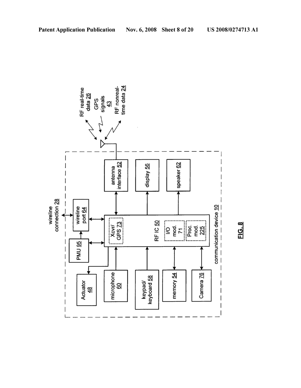 Wireless communications device with global positioning based on received motion data and method data and method for use therewith - diagram, schematic, and image 09