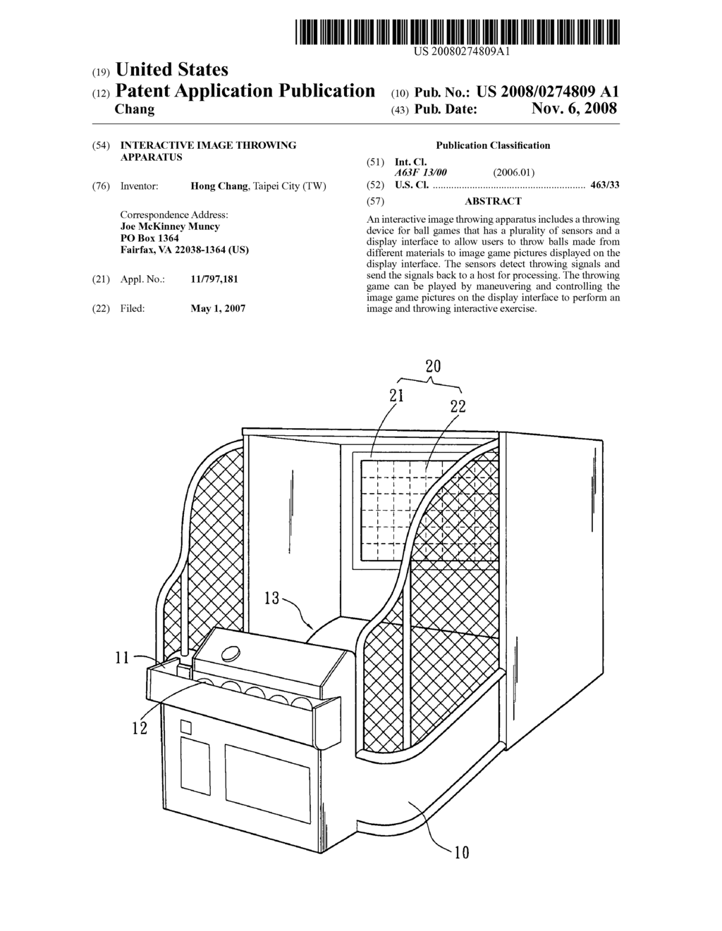 Interactive image throwing apparatus - diagram, schematic, and image 01