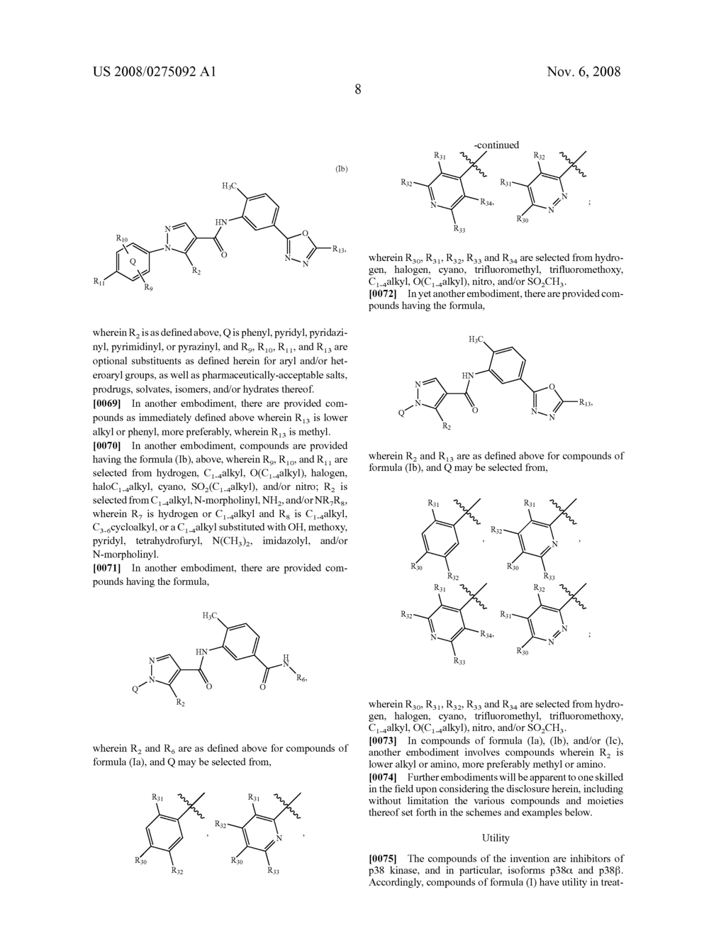 ARYL-SUBSTITUTED PYRAZOLE-AMIDE COMPOUNDS USEFUL AS KINASE INHIBITORS - diagram, schematic, and image 09