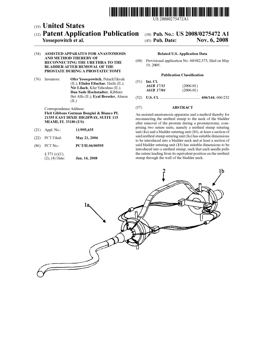 Assisted Apparatus for Anastomosis and Method Thereby of Reconnecting the Urethra to the Bladder After Removal of the Prostate During a Prostatectomy - diagram, schematic, and image 01