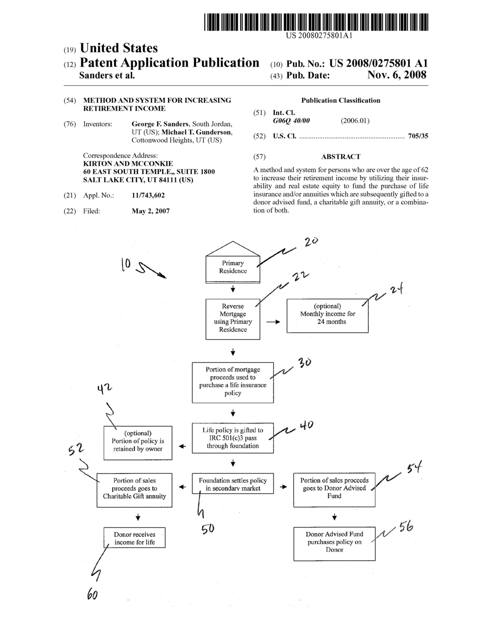 METHOD AND SYSTEM FOR INCREASING RETIREMENT INCOME - diagram, schematic, and image 01