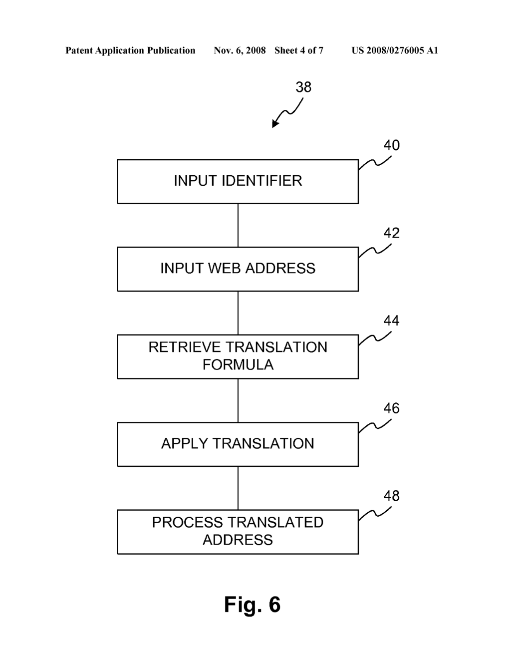 Method and apparatus for translating web addresses and using numerically entered web addresses - diagram, schematic, and image 05