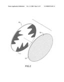 Safety helmet lining emitting far-infrared radiation diagram and image