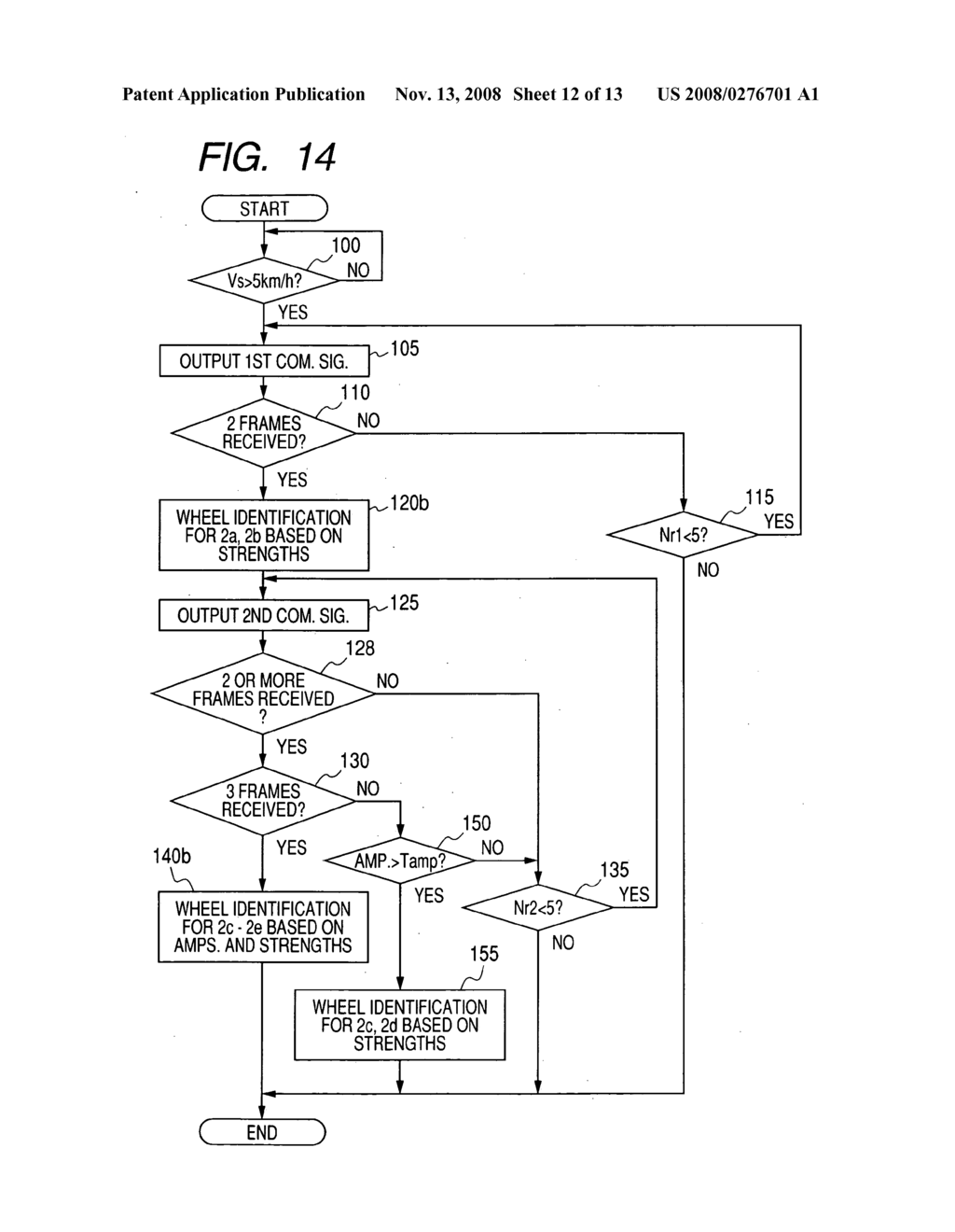 Wheel identifying apparatus and tire inflation pressure detecting apparatus with function of wheel identification - diagram, schematic, and image 13