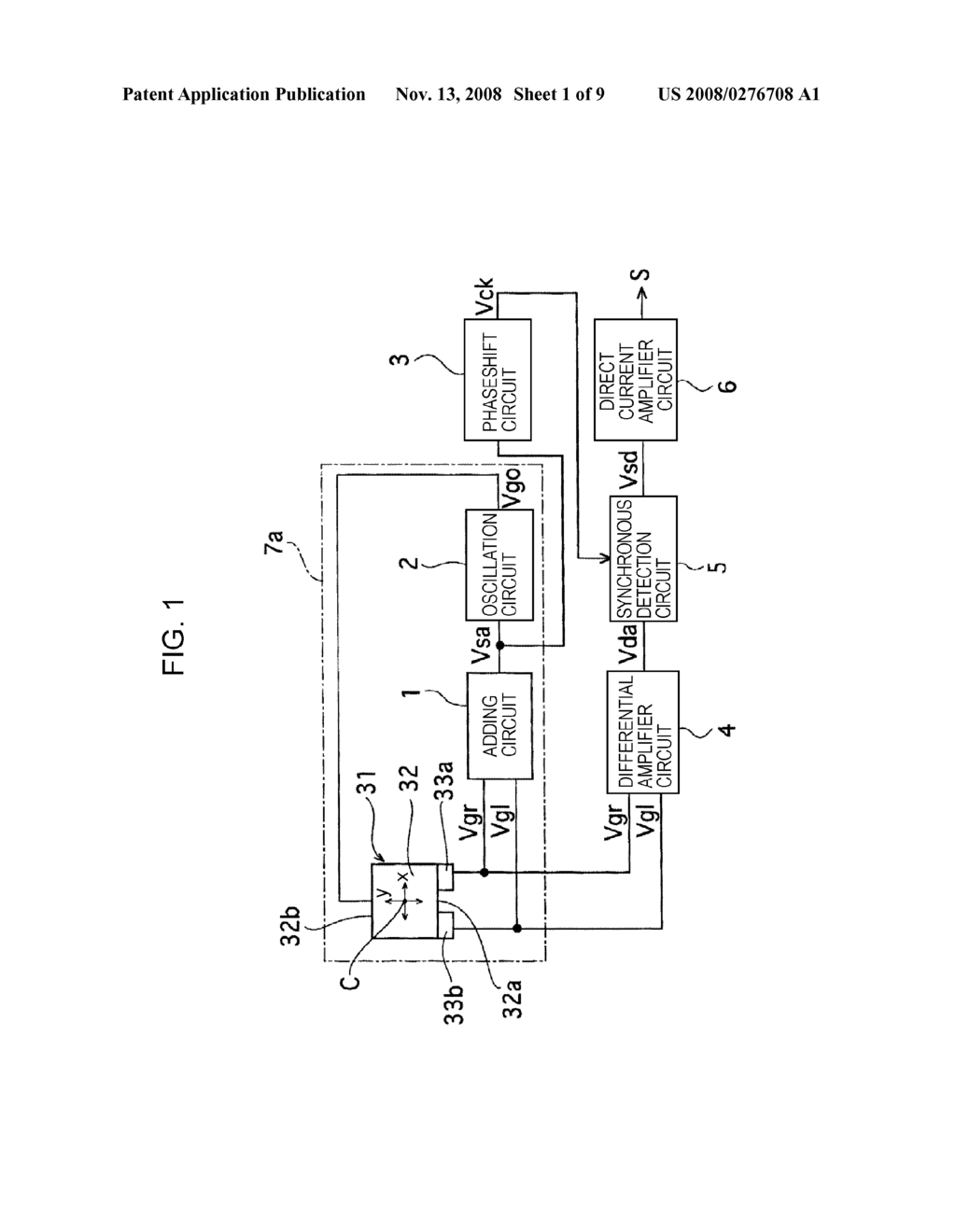 Vibration Gyro Circuitry, Vibration Gyro Unit, and Method for Detecting Vibration Gyro Output - diagram, schematic, and image 02