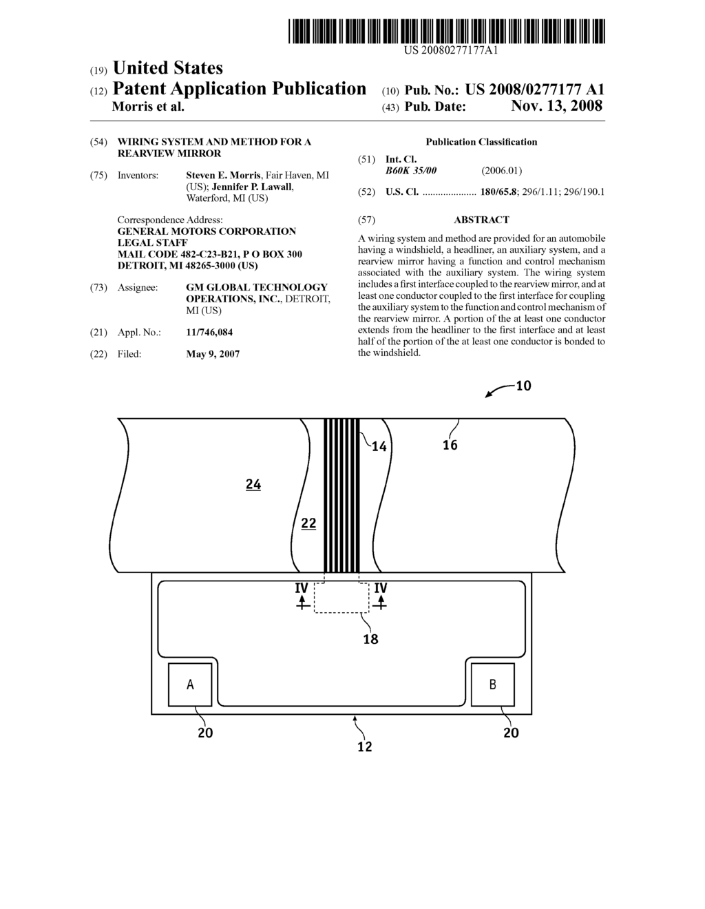 Wiring System and Method for a Rearview Mirror - diagram, schematic, and image 01