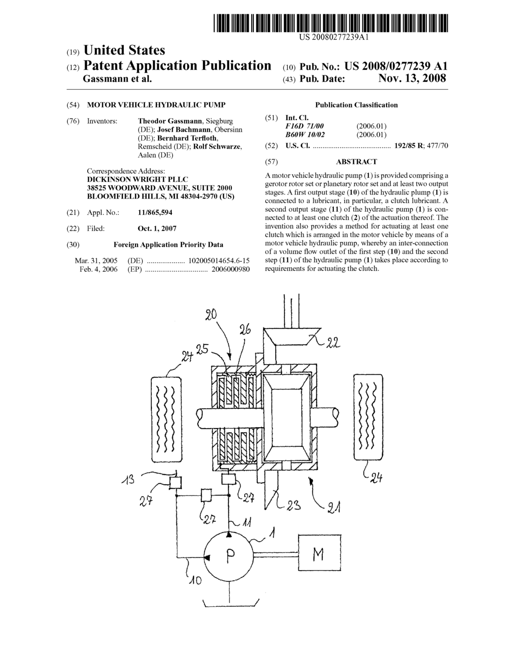 Motor Vehicle Hydraulic Pump - diagram, schematic, and image 01