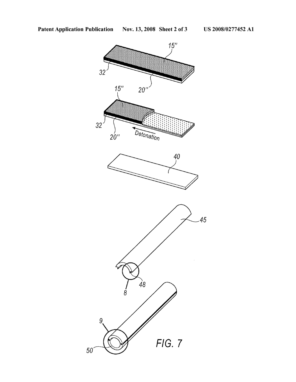 METHOD OF EXPLOSION WELDING TO CREATE AN EXPLOSION WELDED ARTICLE HAVING A NON-PLANAR SURFACE - diagram, schematic, and image 03