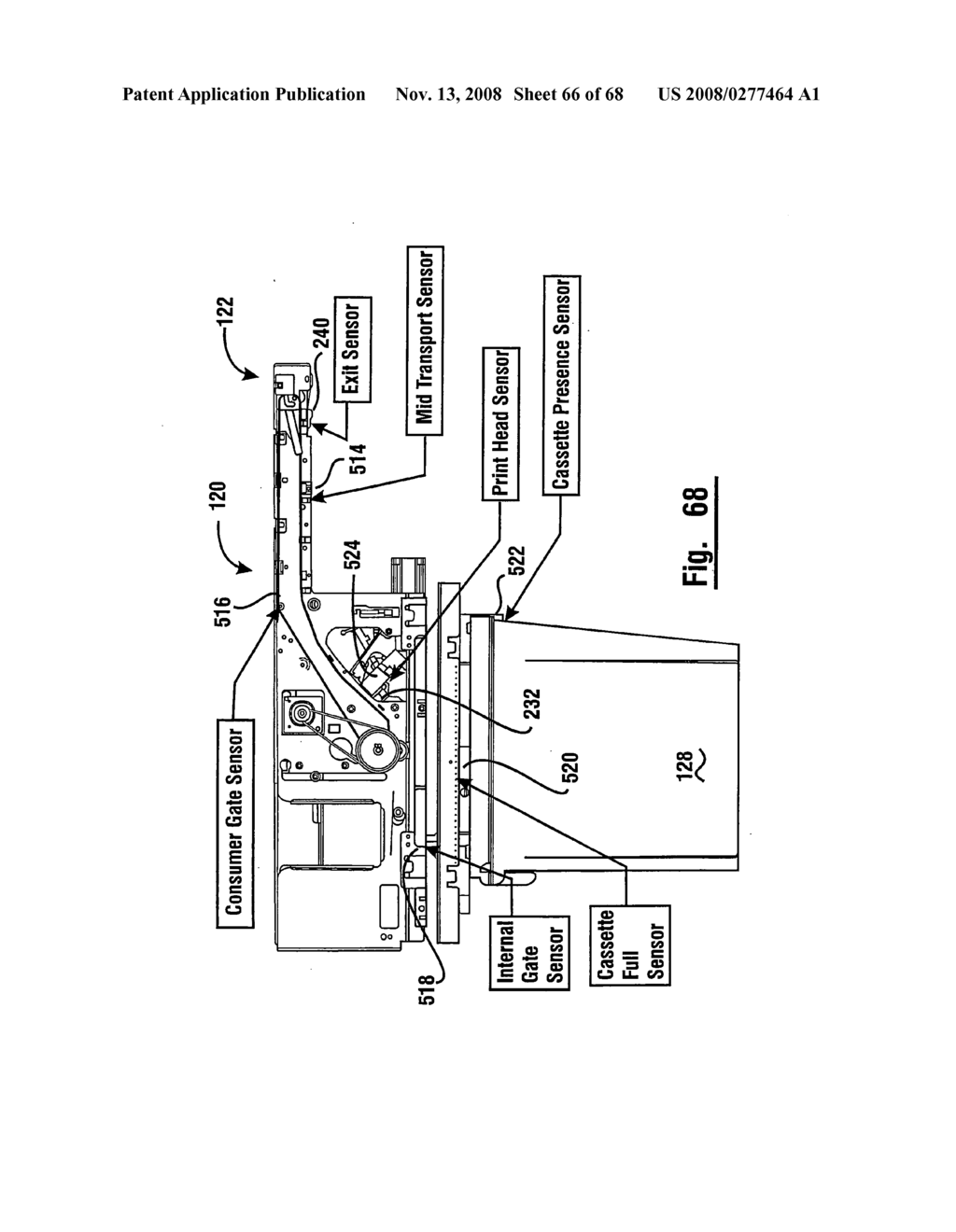 Cash dispensing automated banking machine deposit accepting system and method - diagram, schematic, and image 67