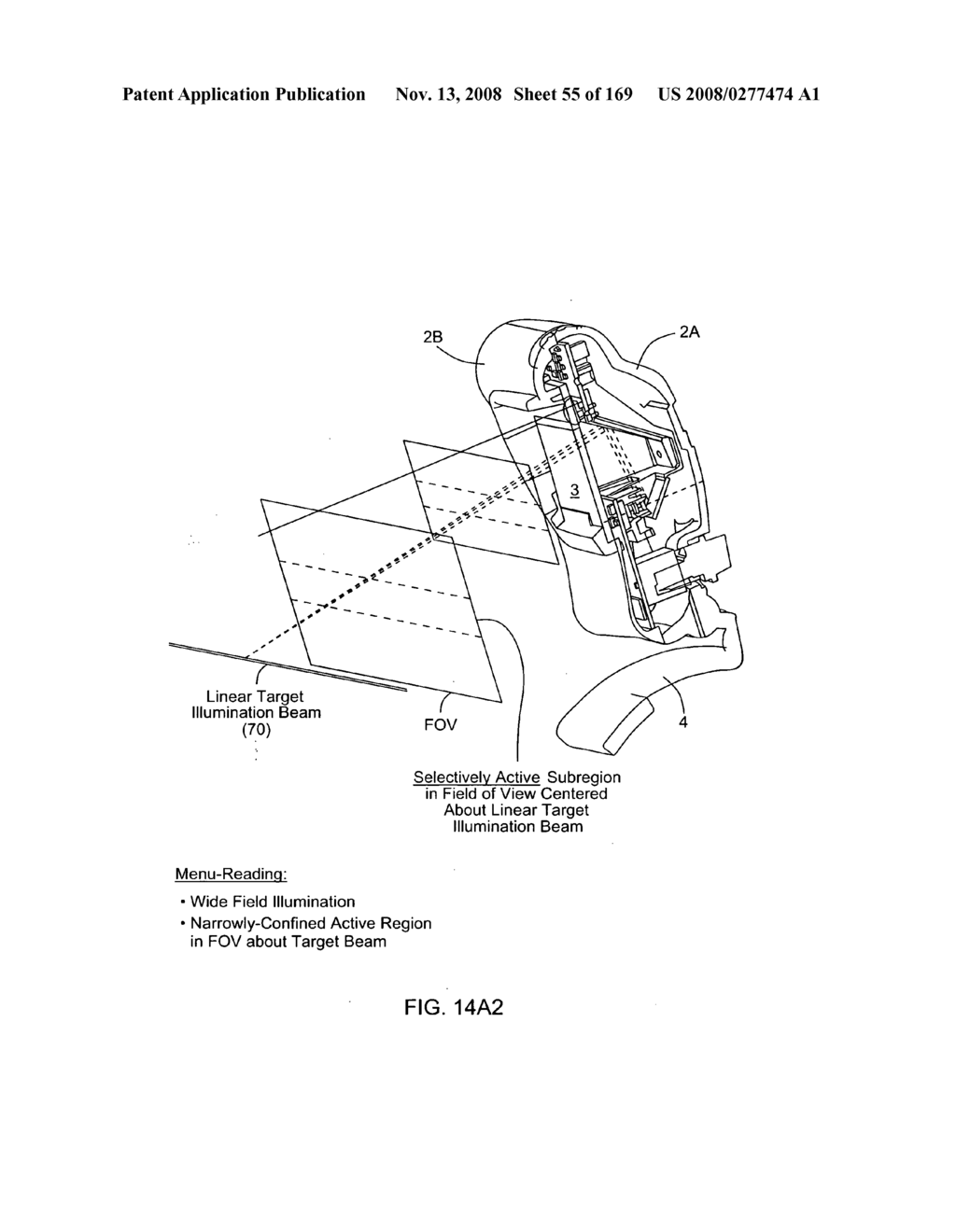 Hand-supportable digital image capture and processing system capable of illuminating the entire field of view (FOV) of said system using a linear LED-based illumination array mounted behind an illumination-focusing lens component integrated within the imaging window of said system - diagram, schematic, and image 57