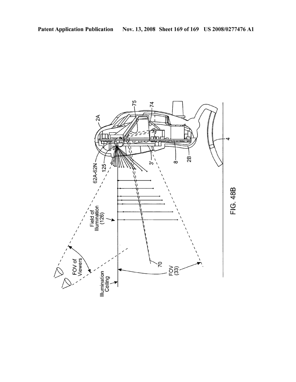 Method of blocking a portion of illumination rays generated by a countertop-supported digital imaging system, and preventing illumination rays from striking the eyes of the system operator or nearby consumer during operation of said countertop-supported digital image capture and processing system installed at a retail point of sale (POS) station - diagram, schematic, and image 171