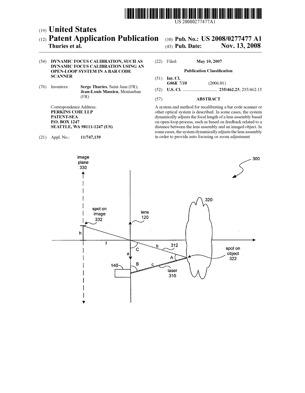 DYNAMIC FOCUS CALIBRATION, SUCH AS DYNAMIC FOCUS CALIBRATION USING AN OPEN-LOOP SYSTEM IN A BAR CODE SCANNER - diagram, schematic, and image 01