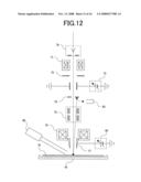 Charged particle beam apparatus diagram and image