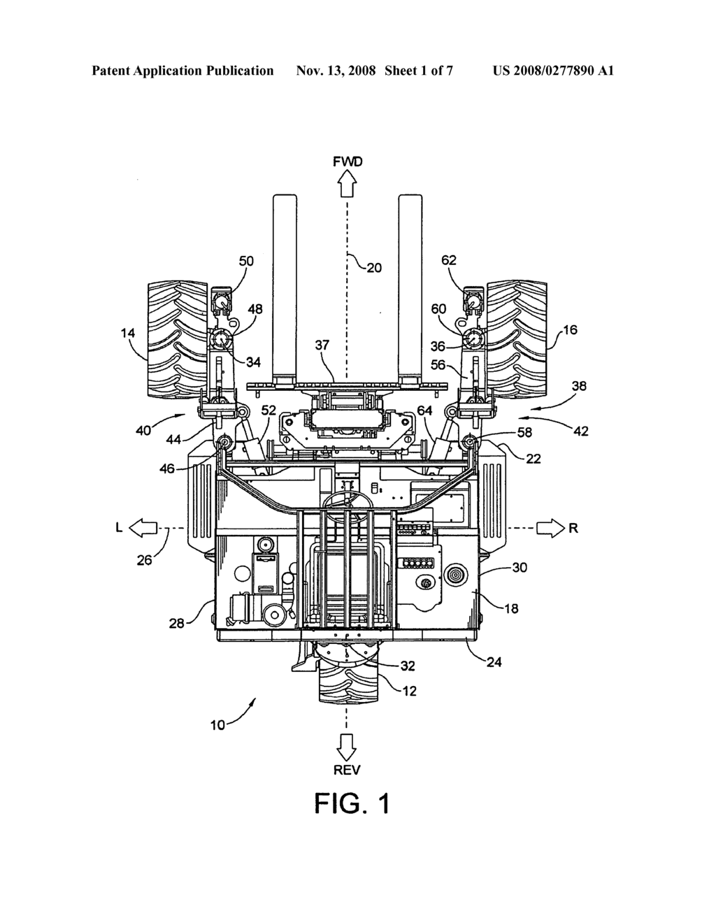 Four-Way Forklift With Outwardly Pivoting Wheel Arms - diagram, schematic, and image 02