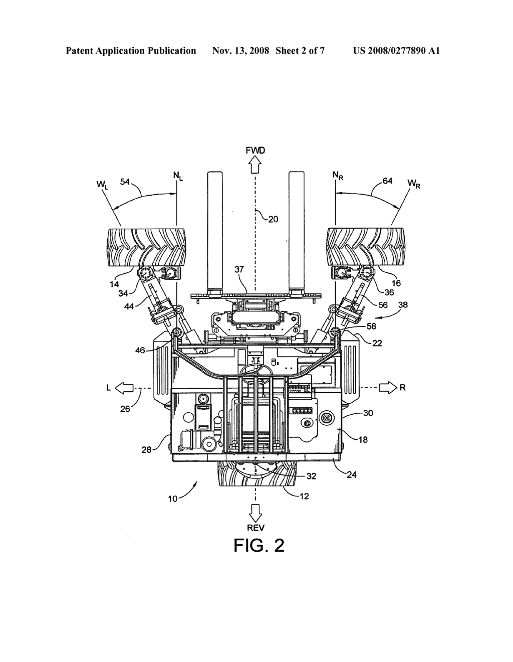 Four-Way Forklift With Outwardly Pivoting Wheel Arms - diagram, schematic, and image 03