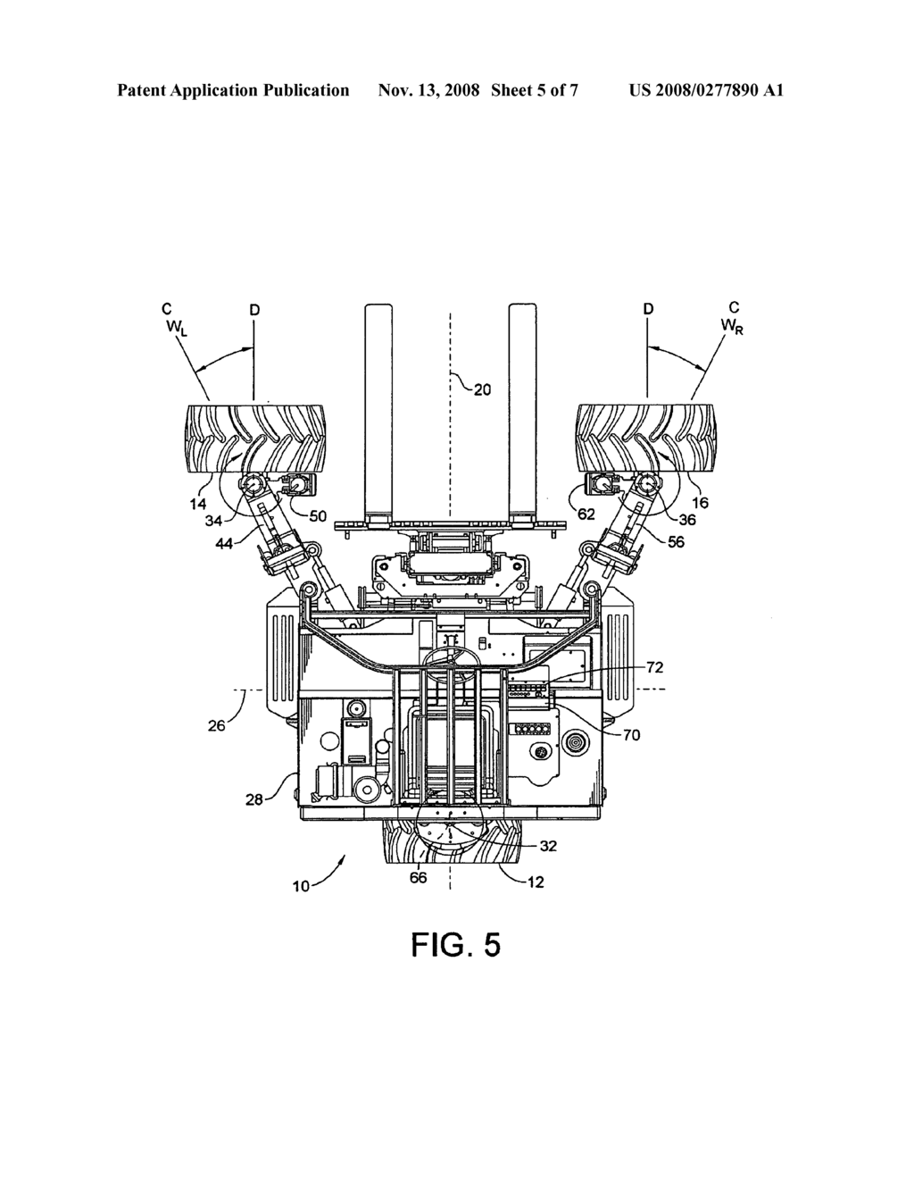 Four-Way Forklift With Outwardly Pivoting Wheel Arms - diagram, schematic, and image 06