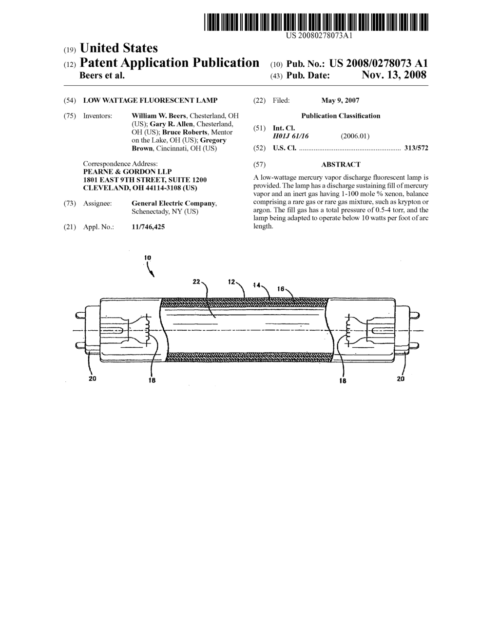 LOW WATTAGE FLUORESCENT LAMP - diagram, schematic, and image 01