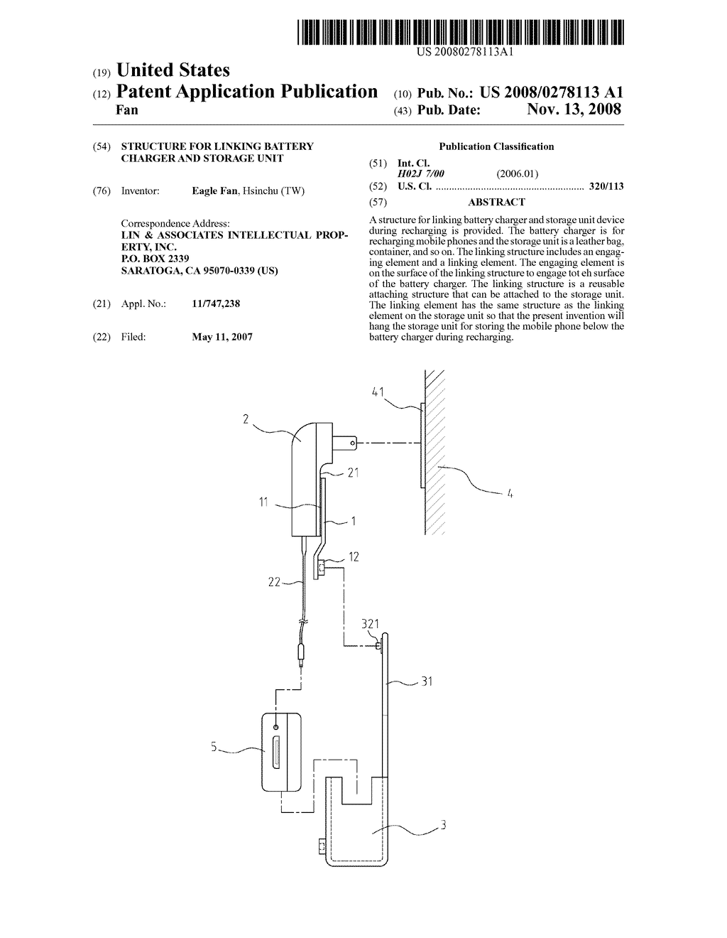 Structure for Linking Battery Charger And Storage Unit - diagram, schematic, and image 01