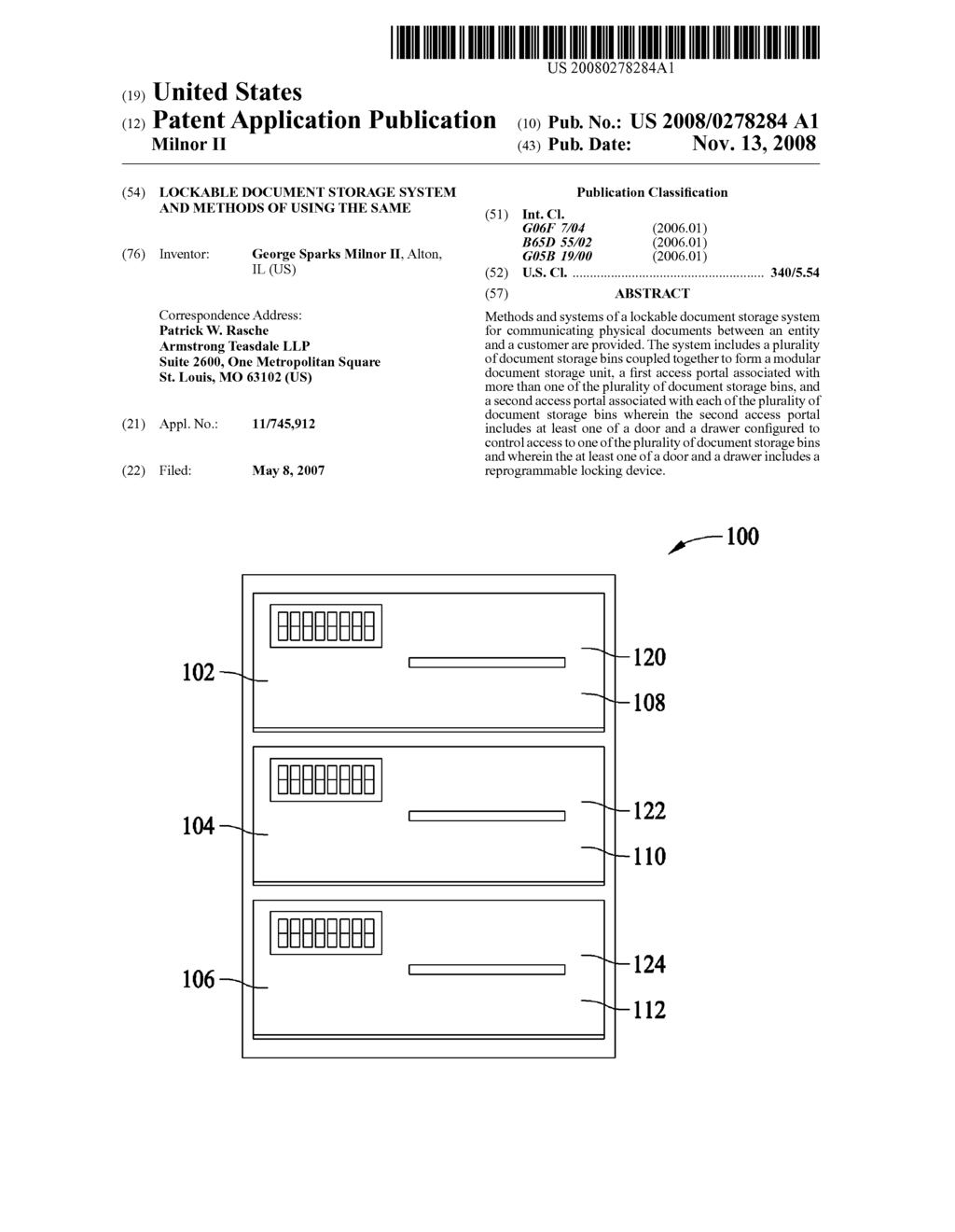 LOCKABLE DOCUMENT STORAGE SYSTEM AND METHODS OF USING THE SAME - diagram, schematic, and image 01