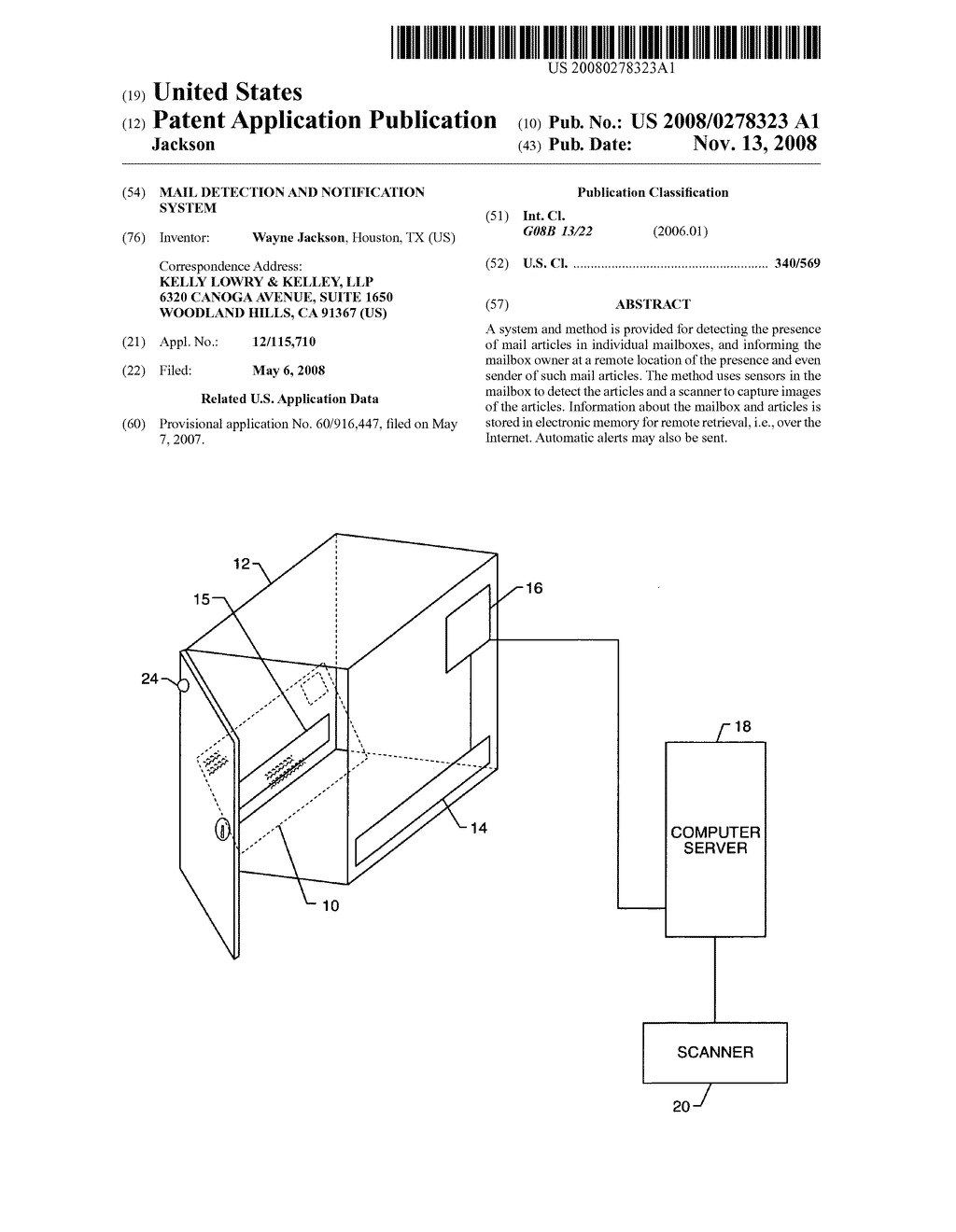 MAIL DETECTION AND NOTIFICATION SYSTEM - diagram, schematic, and image 01