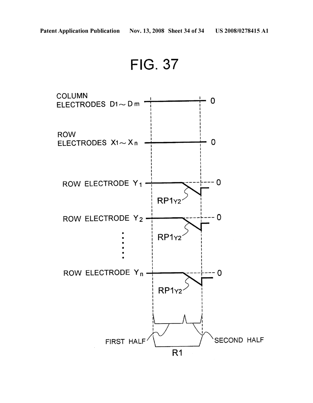 METHOD FOR DRIVING PLASMA DISPLAY PANEL - diagram, schematic, and image 35