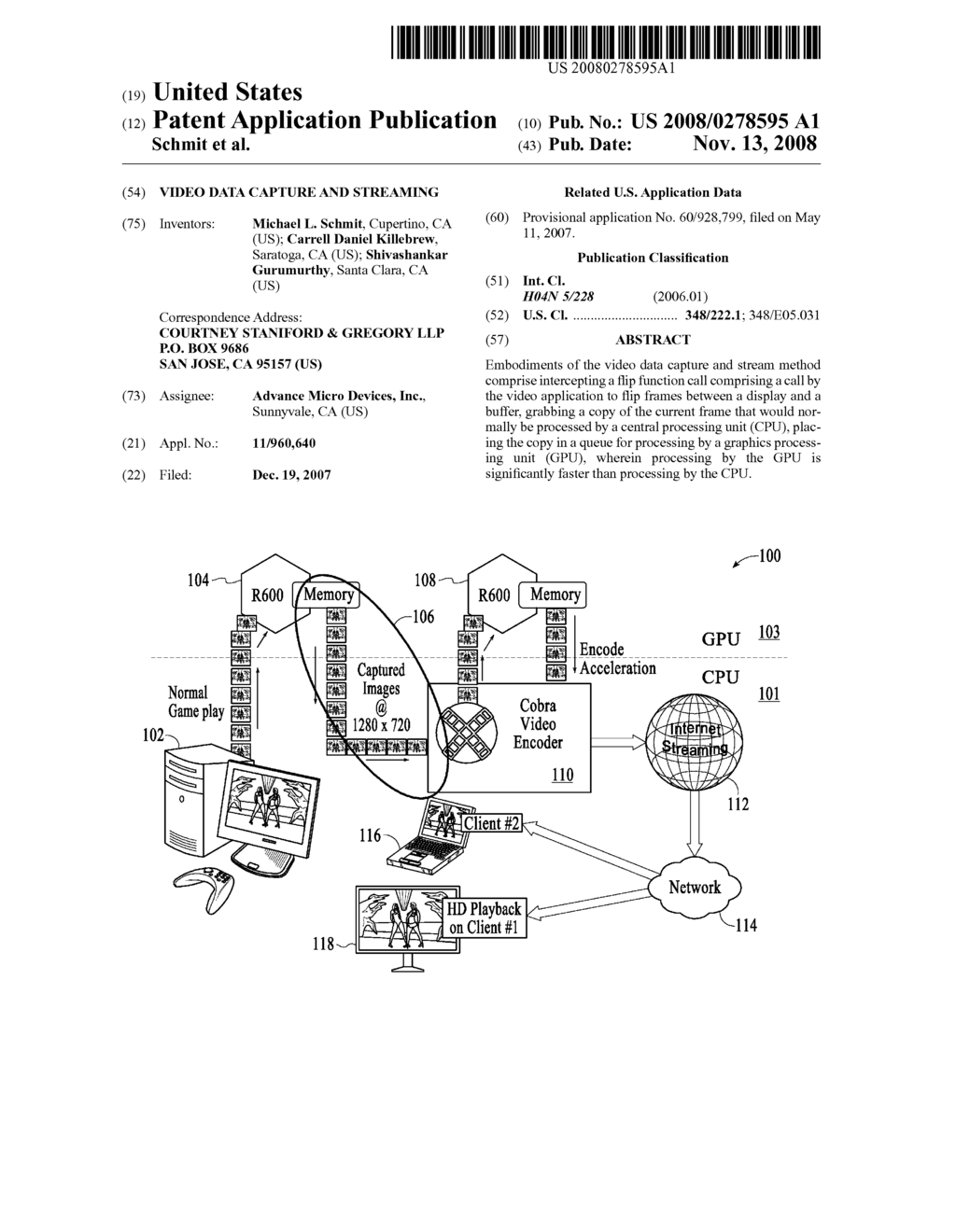 Video Data Capture and Streaming - diagram, schematic, and image 01