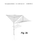 LAMP WITH SAIL-LIKE OVERHEAD ELEMENT, PREFERABLY FOR IMPROVING ACOUSTICS, ROOM FORMATION, AND INDIRECT LIGHTING OF WORKPLACES diagram and image