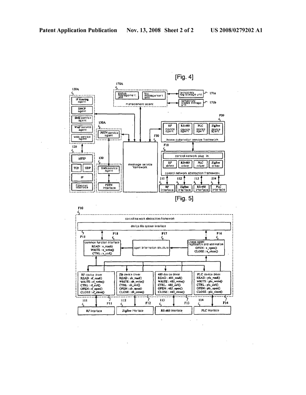 Integrated Gateway for Distributed Home Network and Software Framework Structure for the Same - diagram, schematic, and image 03