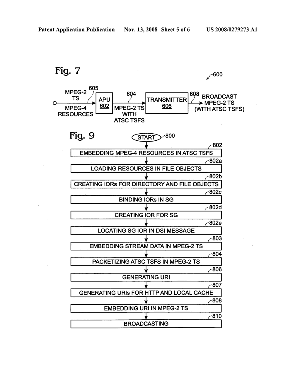 URI Pointer System and Method for the Broadcast of MPEG-4 Data in an ATSC MPEG-2 Transport Stream File System - diagram, schematic, and image 06