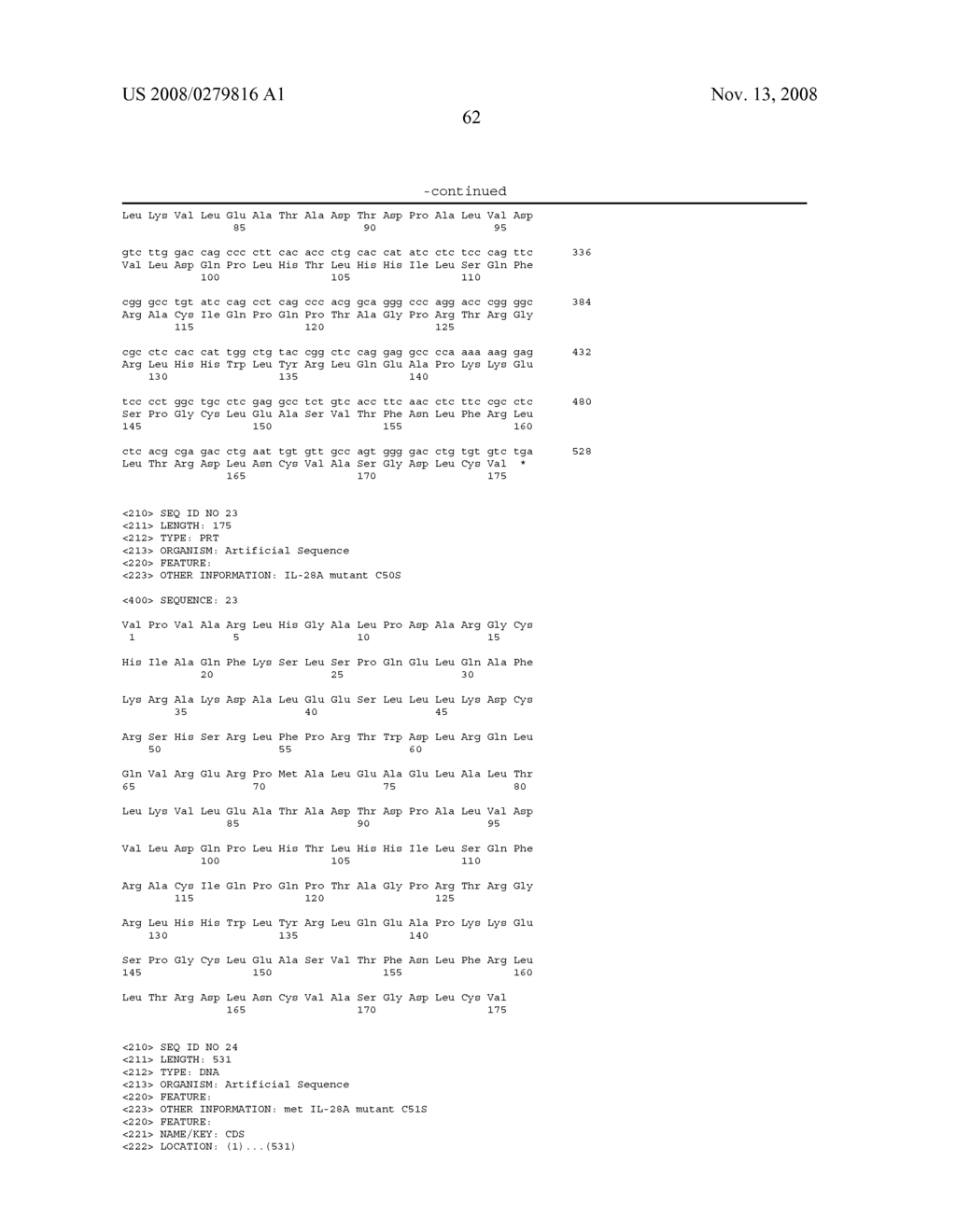 HOMOGENEOUS PREPARATIONS OF IL-28 AND IL-29 - diagram, schematic, and image 63