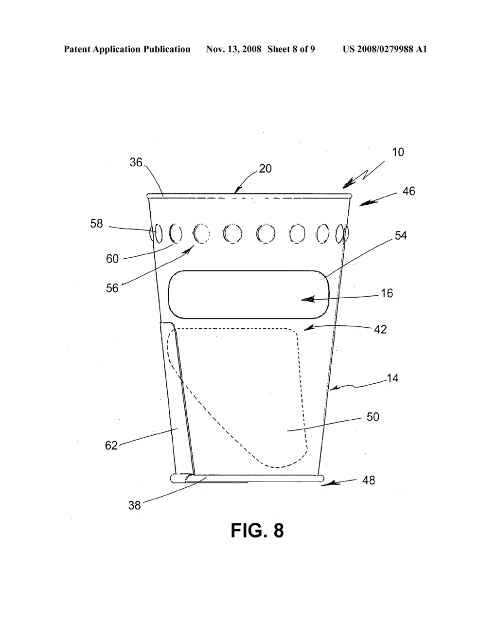 Food container having drinking or refuse cup - diagram, schematic, and image 09