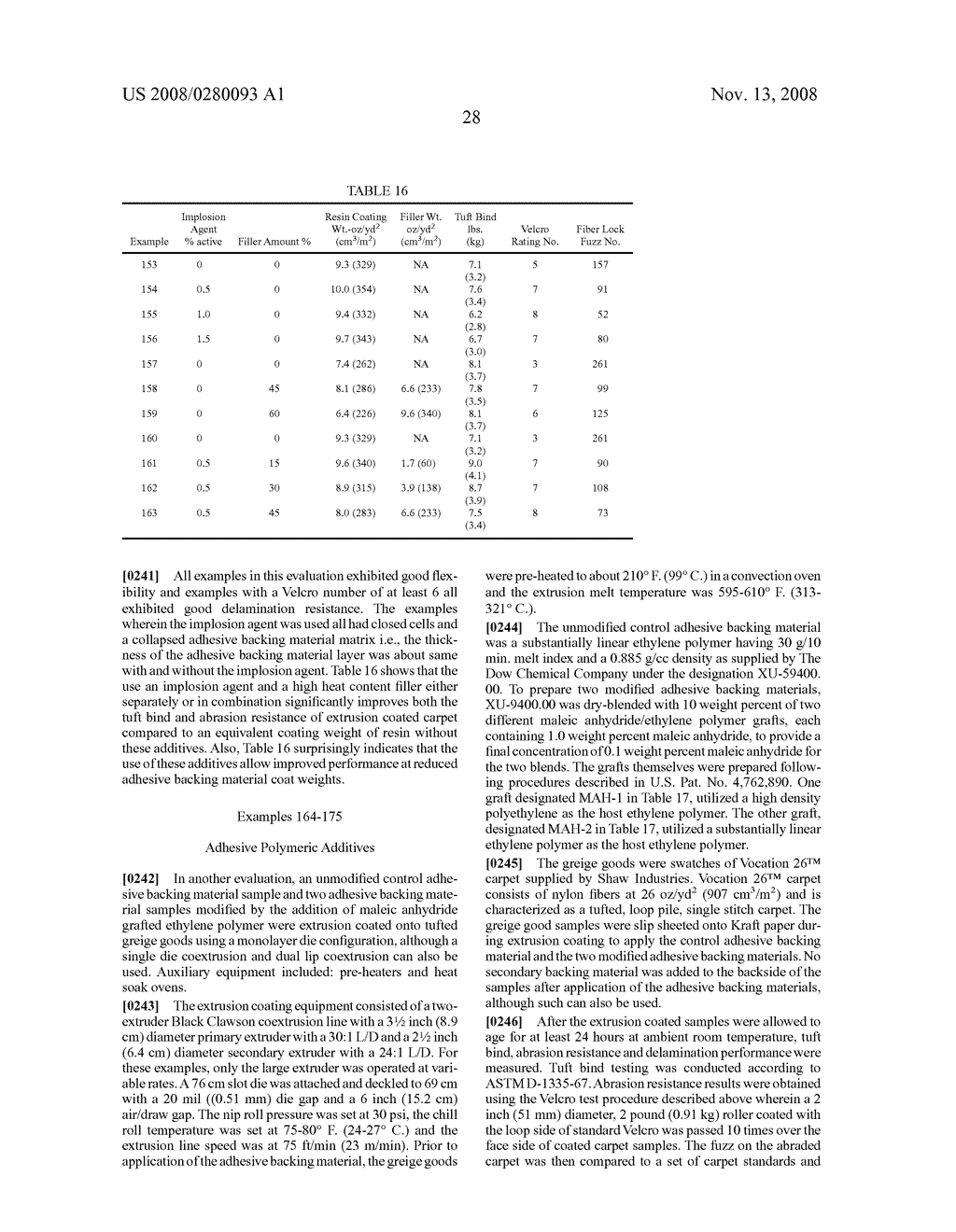 HOMOGENOUSLY BRANCHED ETHYLENE POLYMER CARPET BACKSIZING COMPOSITIONS - diagram, schematic, and image 38