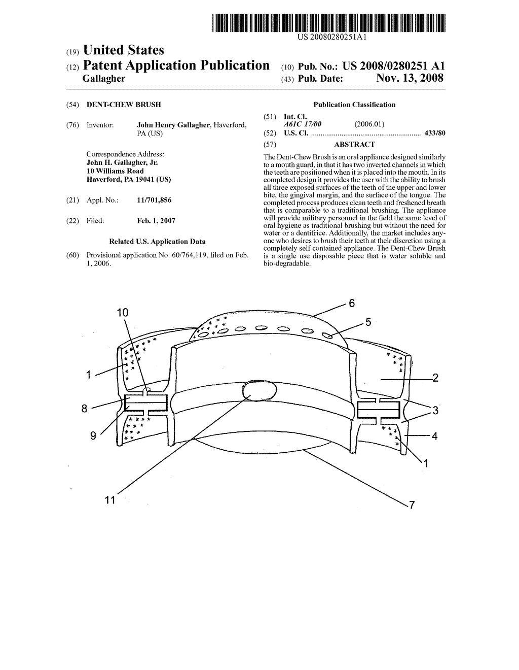 Dent-Chew Brush - diagram, schematic, and image 01