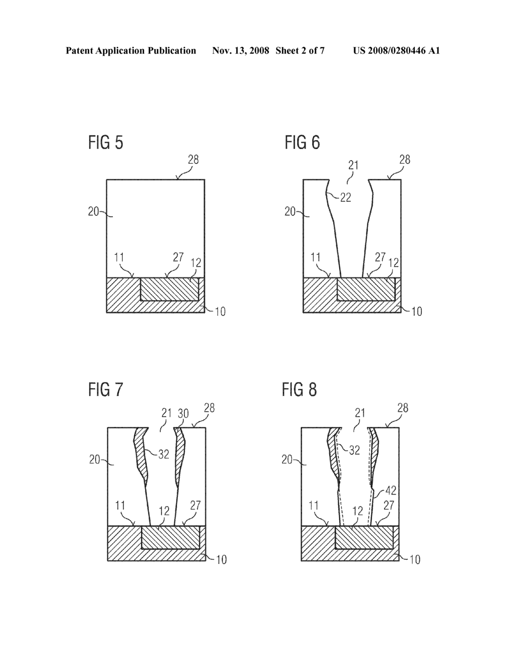 METHOD OF PRODUCING A MICROSCOPIC HOLE IN A LAYER AND INTEGRATED DEVICE WITH A MICROSCOPIC HOLE IN A LAYER - diagram, schematic, and image 03