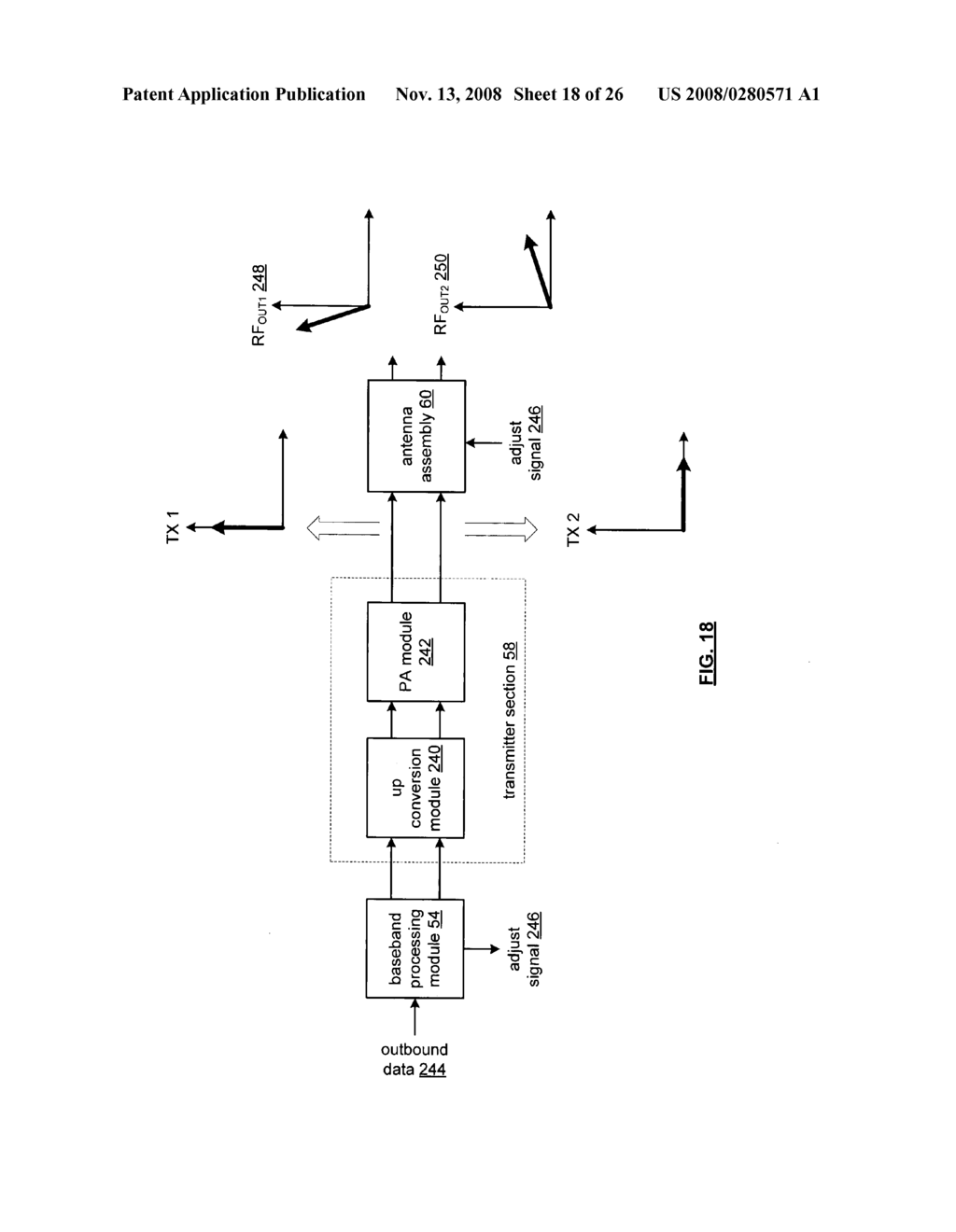 RF transceiver with adjustable antenna assembly - diagram, schematic, and image 19