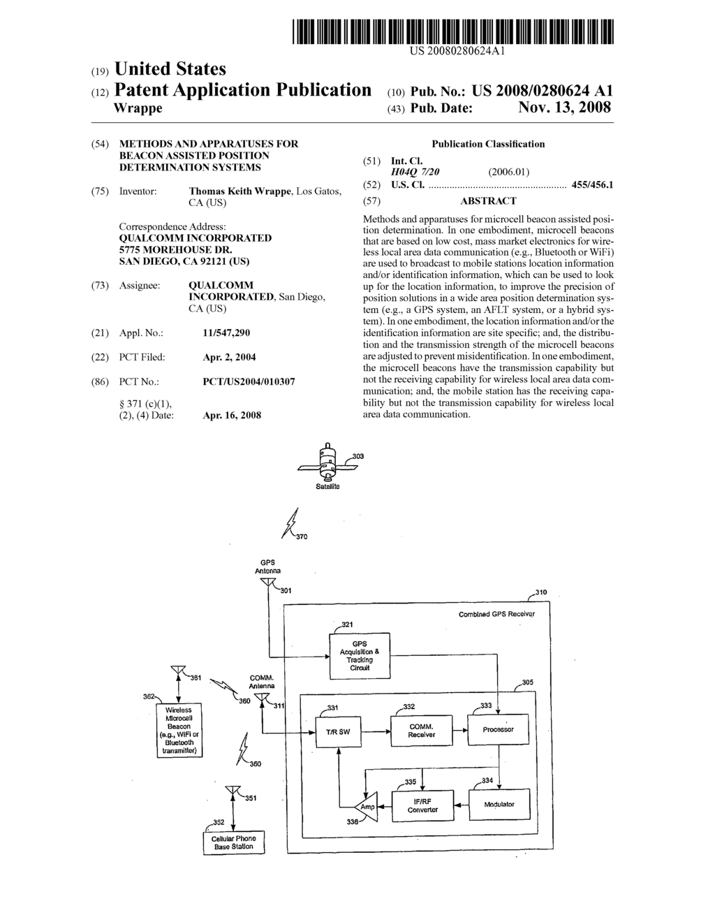 Methods and Apparatuses for Beacon Assisted Position Determination Systems - diagram, schematic, and image 01