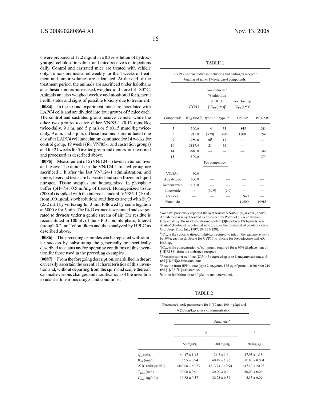 Novel C-17-Heteroaryl Steroidal Cyp17 Inhibitors/Antiandrogens, In Vitro Biological Activities, Pharmacokinetics and Antitumor Activity - diagram, schematic, and image 25