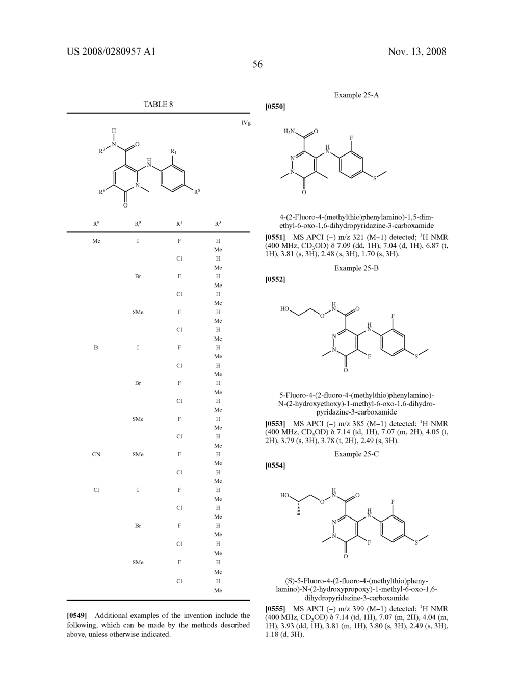 Heterocyclic Inhibitors of Mek and Methods of Use Thereof - diagram, schematic, and image 72