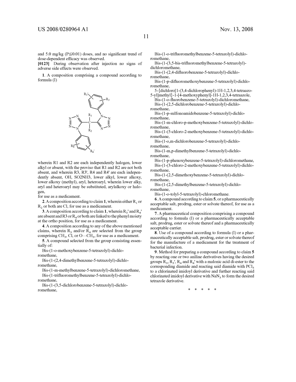 Novel Antibiotics Comprising Bis(1-Aryl-5-Tetrazolyl)Methane Derivatives - diagram, schematic, and image 13
